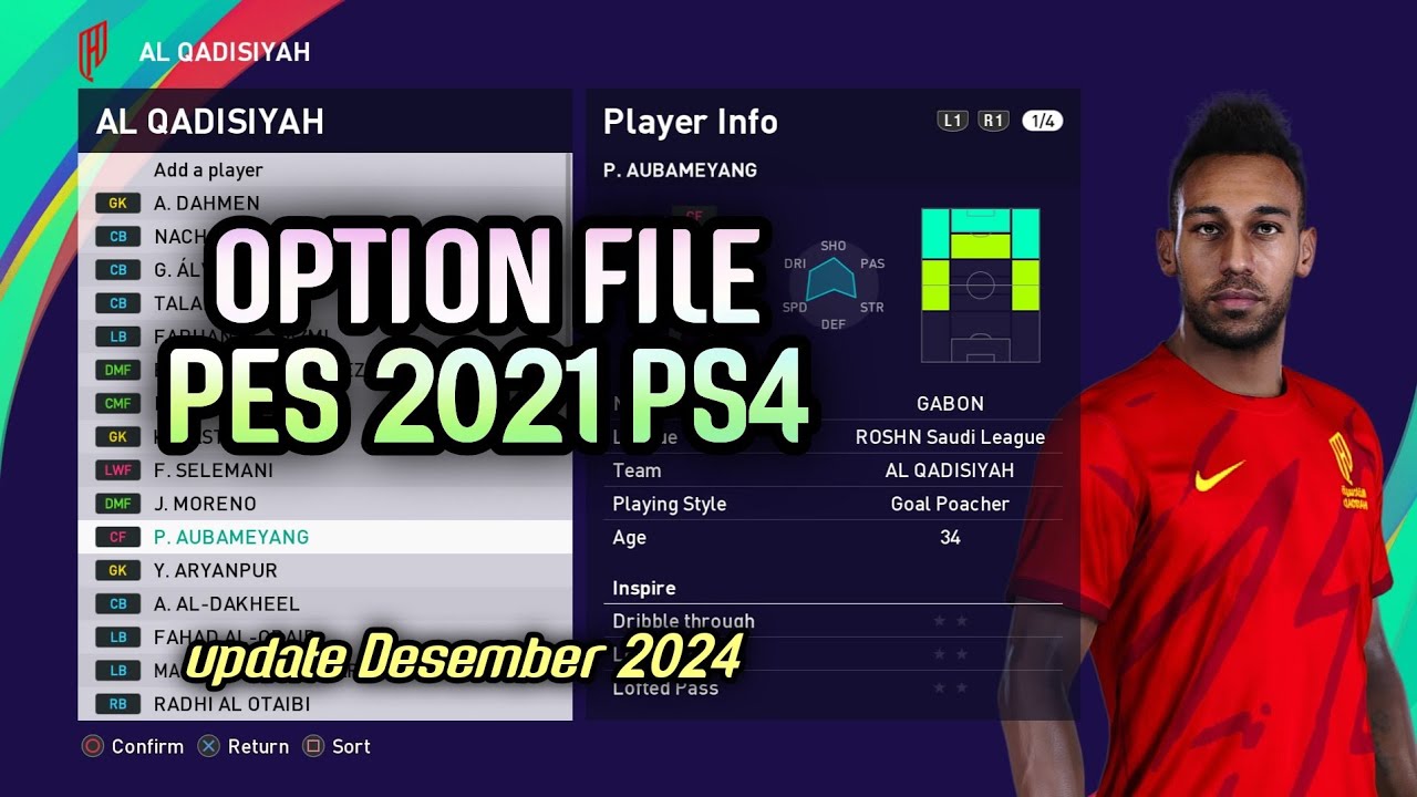 PES 2021 - OPTION FILE PES 2021 PS4 SUMMER SEASON UPDATE DESEMBER 2024 ...