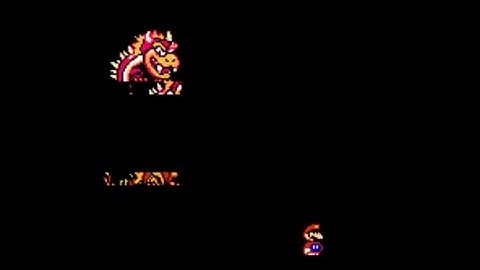 Super Mario World (NES Bootleg / Unfinished): Unused Level 1C+1E - Broken Valley of Bowser 3 +Battle