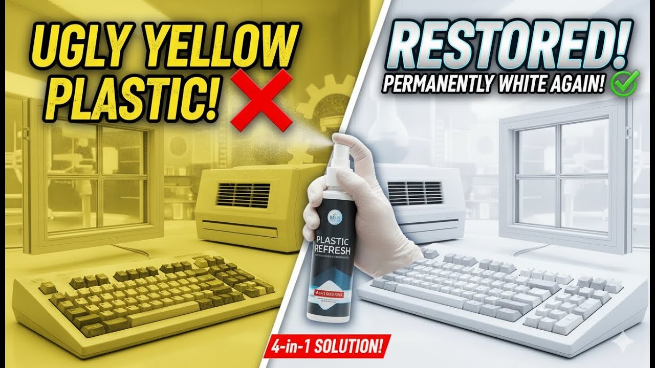 video Plastic Restoration Spray – Deep Cleaning, Whitening & Protective Treatment for Yellowed Plastics