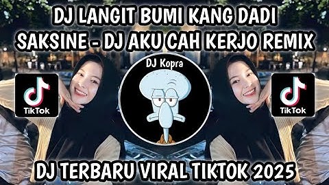 DJ LANGIT BUMI KANG DADI SAKSINE || DJ AKU CAH KERJO REMIX VERSION VIRAL TIKTOK TERBARU 2025‼️