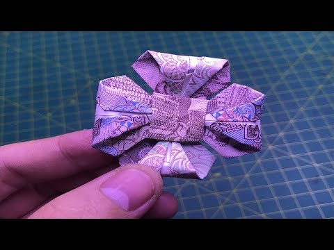 hướng dẫn cách làm hoa bằng tiền giấy money origami flower tutorials | Foci