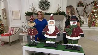 Plow & Hearth 3' Wooden Holiday Porch Pals on QVC screenshot 4