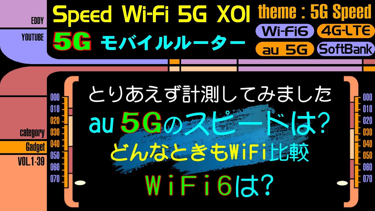 Speed Wi-Fi 5G X01】5G Speed Test◇au X01◇Sharp SHR01◇どんなとき 