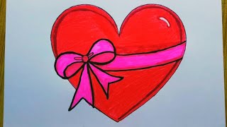 ❤❤So Beautiful Heart Card Drawing | Valentine's Day Drawing | Love Drawing| Love Heart Drawing Easy