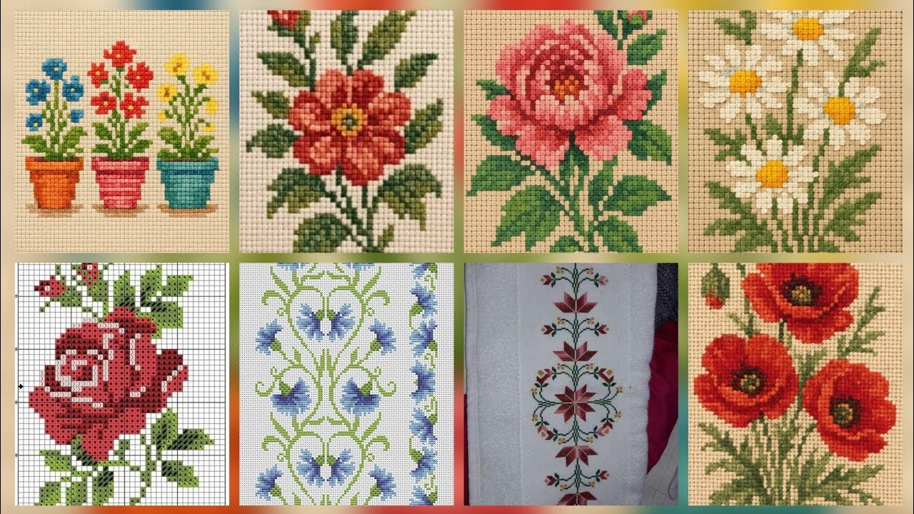 #1 Stunning & Elegant Cross stitch patterns/Charsuti Embroidery Design Ideas Hand made Embroidery