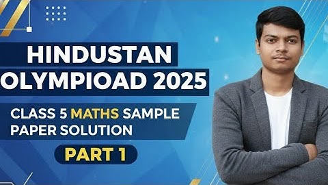 Hindustan Olympiad 2025 Class 5 🔥 Sample paper Solution Part 1 by @AyushConnection 