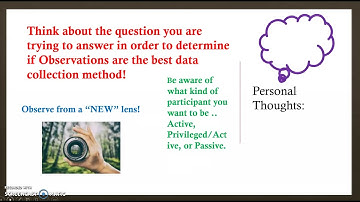 Data Collection Methods: Observation