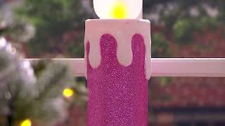 Mr. Christmas In/Outdoor Set of 2 24" Blow Mold Candles on QVC