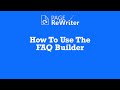 Page Rewriter Using The FAQ Builder To Create FAQs For You Website With Relevant Schema