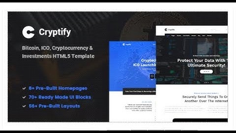 Cryptify - Responsive Bitcoin Cryptocurrency and Investments  | Themeforest Templates