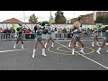 The Roar of the Jaguars Cheerleaders performing at NFLUK Mini-Pitch , Spurs Stadium, 17 October 2021