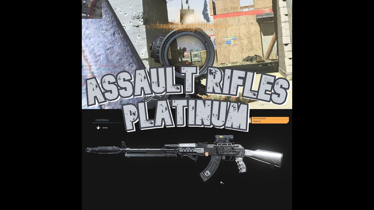 AK-47 gold and Assault rifles platinum. -Modern warfare- Multiplayer.
