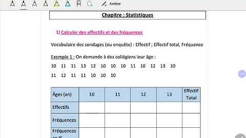 Calculer des effectifs et des fréquences