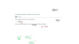 ALEKS - Counting the number of atoms in a formula unit - Example 1