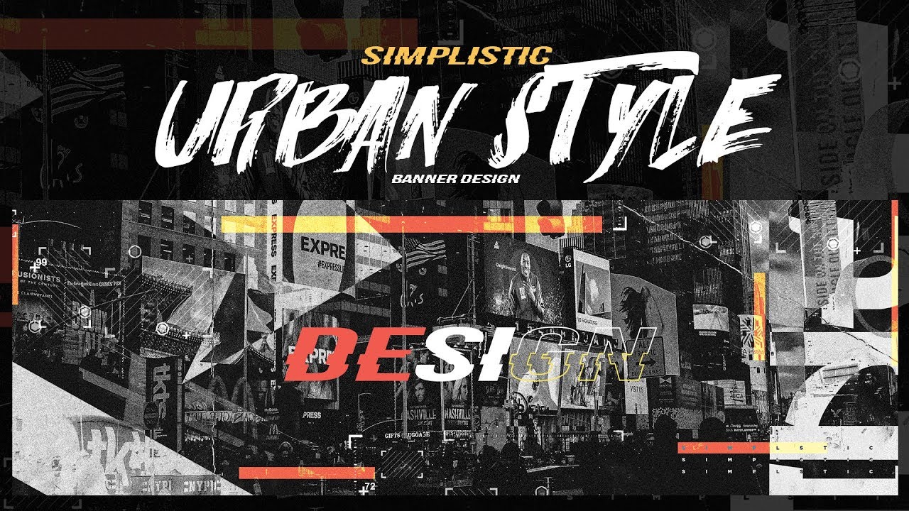 PS Tutorial Simplistic Urban Style Cover Banner Design YouTube
