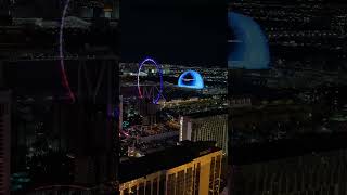 MSG Sphere From Las Vegas Eiffel Tower #lasvegas