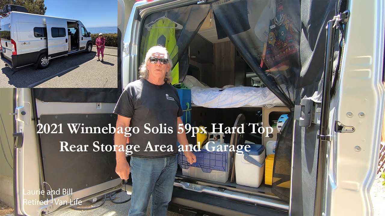2021 Winnebago Solis 59px Hard Top Rear Storage and Garage - YouTube