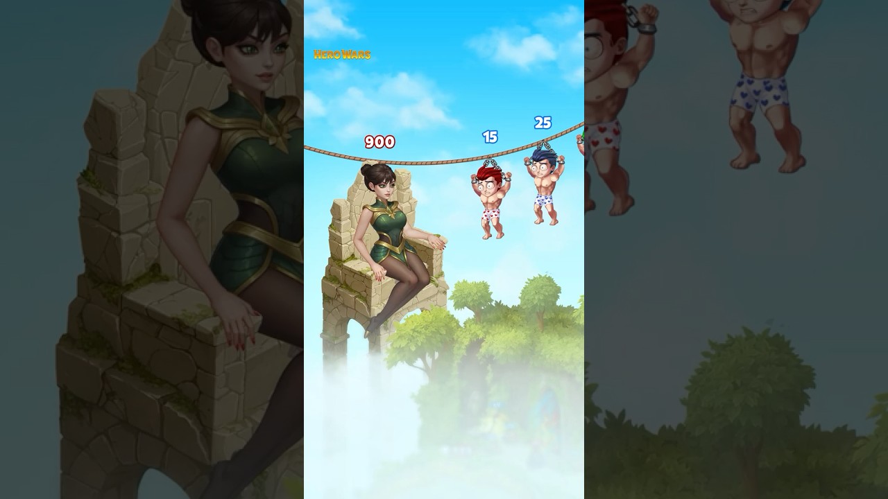 ヒーローウォーズ：レベル915の彼女、もう人間じゃない😨 