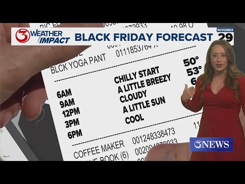 Black Friday forecast calls for a chilly start with a little sun - YouTube