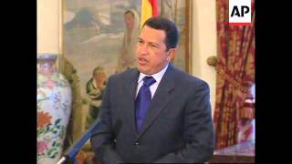 SPAIN: VENEZUELAN PRESIDENT ELECT HUGO CHAVEZ VISIT