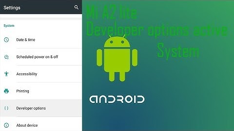 How To Enable Mi A2 lite Developer Options