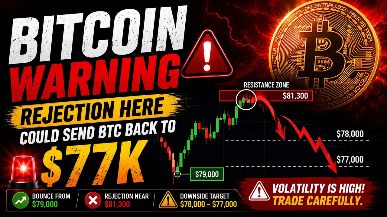 Bitcoin Warning: Rejection Here Could Send BTC Back to $77K 🚨 #Bitcoin ...