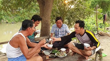 Ra Ao Cá Lóc Đẻ Câu Lươn Về Hấp Cơm Ăn Với Đọt Bầu Luộc.Góc Làng Quê #209