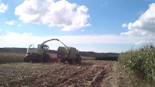 Claas Jaguar 890 y John Deere 6920 con Juscafresa- Iván Tembrás