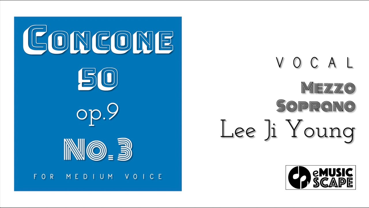 Concone 50, Op.9 No.3 (Medium Voice with Vocal)
