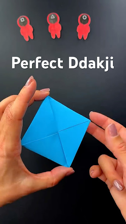 EASY A4 NO CUTS Squid Game DDAKJI flip toy origami 🟥🟦