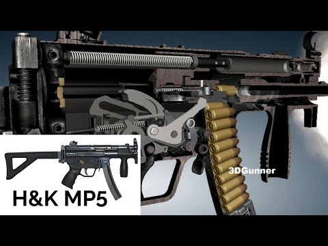 3D Animation: How a H&K MP5 Submachine Gun works