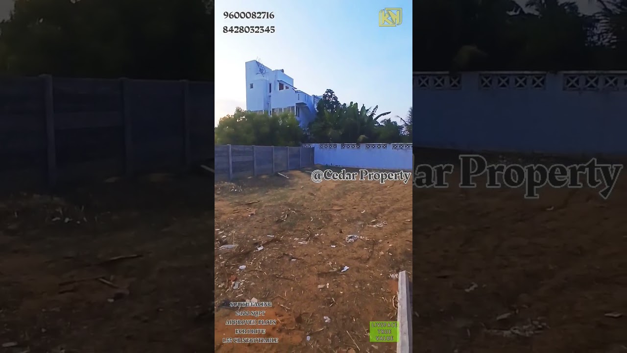 ECR BEACH PLOTS FOR SALE IN UTHANDI 