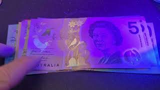 Australia Current Banknote Ultra Violet