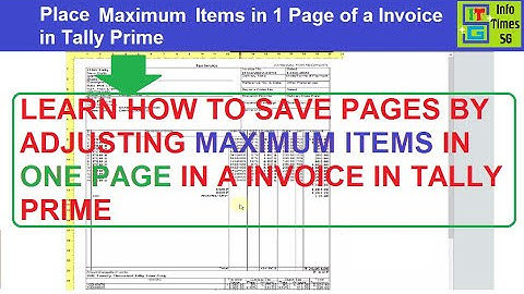 Page Settings in Tally Prime | Optimise Page Size when Printing Invoices in Tally Prime