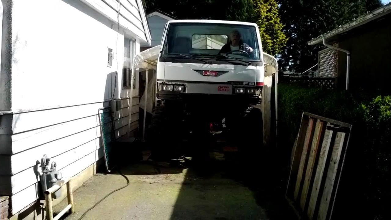 Hino FB Turbo 6x6 cold start and drivetrain test YouTube