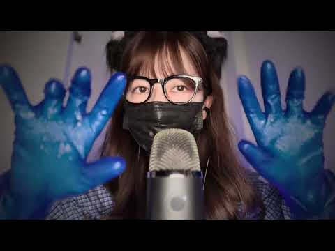 [ASMR] リラックスする手袋の音 / サテン手袋、ゴム手袋、軍手、革手袋 / Satin gloves, rubber gloves, leather gloves