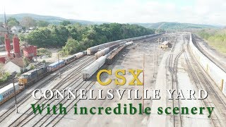 Railroad Yard Explained with Incredible Scenery. CSX Connellsville, Pa