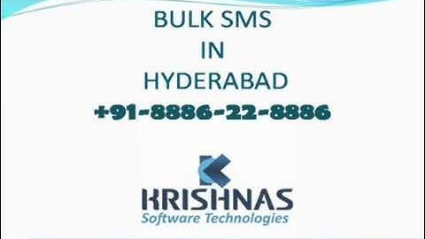 Bulk SMS Service in Hyderabad- Krishnas Software Technologies +91-8886-22-8886