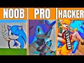 Minecraft pixel art «Sonic» (noob VS pro VS hacker) PART 6