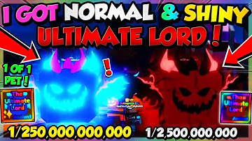 I GOT ✨SHINY 😈ULTIMATE LORD!! 1/250 BILLION!! (Mining Simulator 2 Roblox)