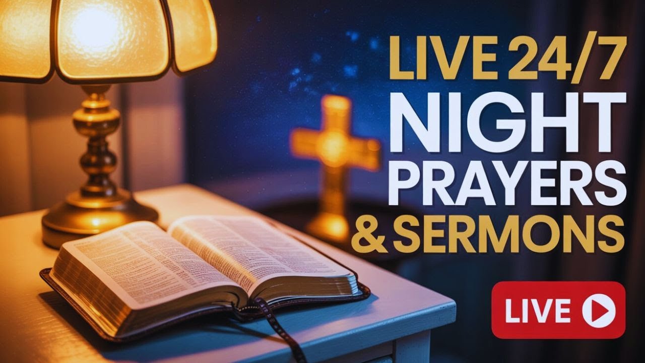 Watch Night Scriptures LIVE 🔴 24/7 Night Prayers & Sermons for Peaceful Sleep | Bedtime with ...