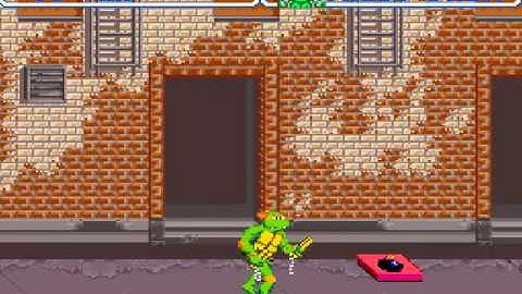 Teenage Mutant Ninja Turtles IV: Turtles in Time LP #01: Mikey Kicking Shell