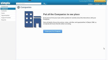 Create your First Company in Zimplu