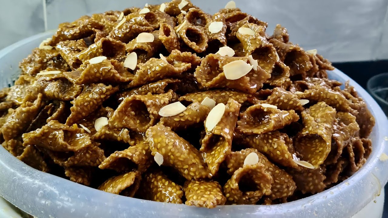 ألذ واسهل معسلة #بليغات الجلجلان هشاش ومعلكين بواحد القرمشة ياسلام وبطريقة تحضير سهلة فأقل وقت/الثمن