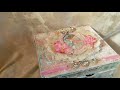 Stamperia Shabby Chic Altered Dresser Box With Unicorn Fantasy Junk Journal Stamperia Shabby Chic Altered Dresser Box With Unicorn Fantasy Junk Journal