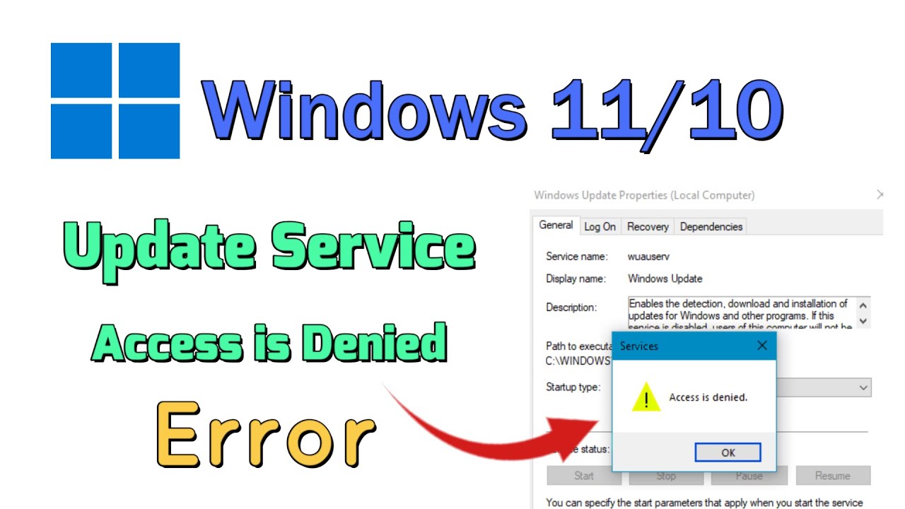 Windows 11/10 Update Service Access is Denied Error Fix - YouTube
