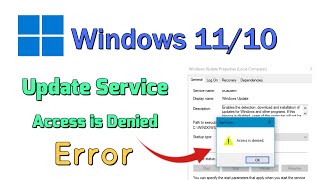 Celebrity Windows 11/10 Update Service Access is Denied Error Fix Wealth