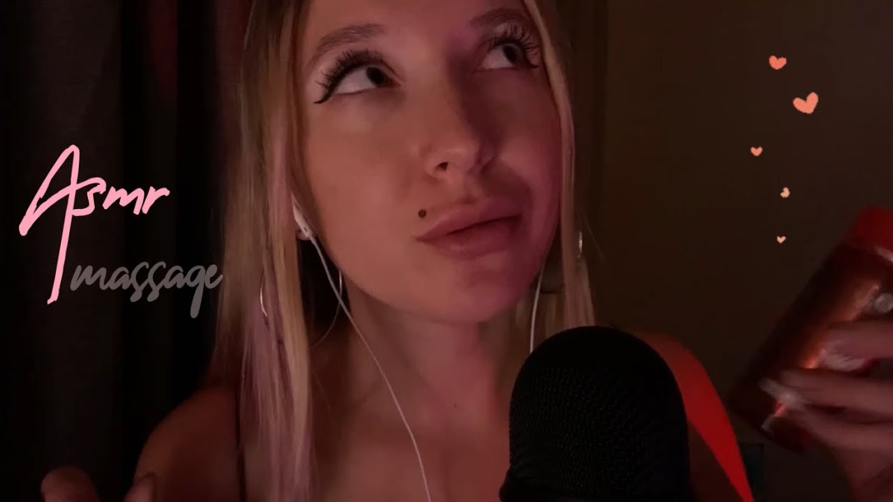АСМР БЫСТРЫЙ МАССАЖ КРЕМОМ со звуками рук,рта| ласковые слова| ветрозащита| кисточки|