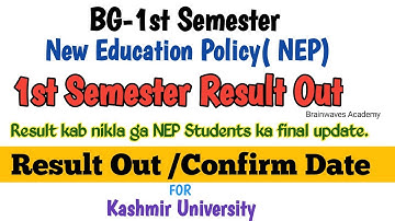 B.G 1st semester nep Student results kashmir university #1stsem #resultout #nep  Brainwaves Academy