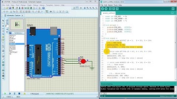 11. LED RGB (Red Green Blue) Arduino Uno Proteus Simulation with Code in Description
